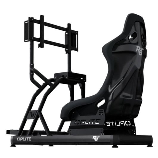 Cockpit de simulation de course Oplite OP-R8-B acier noir siège fibre verre