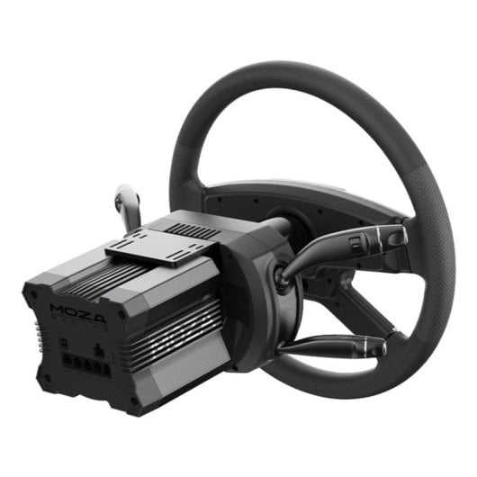 Palanca de volante Moza RS065 Negro aluminio-acero para simulador PC