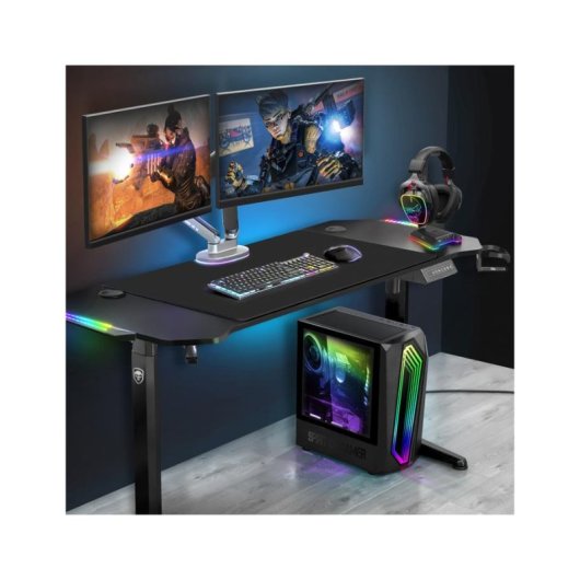 Support casque Spirit of Gamer Sentinel 7.1 RGB double USB audio 3,5 mm