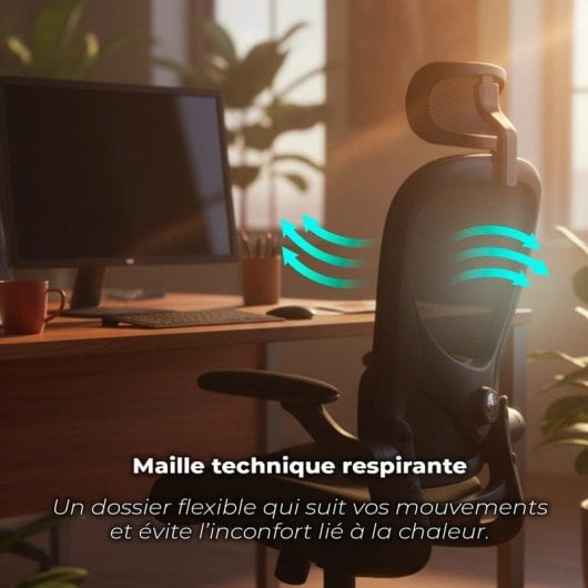 Chaise de bureau Advance ADV-ASFLEX malla respirable appui lombaire ajustable