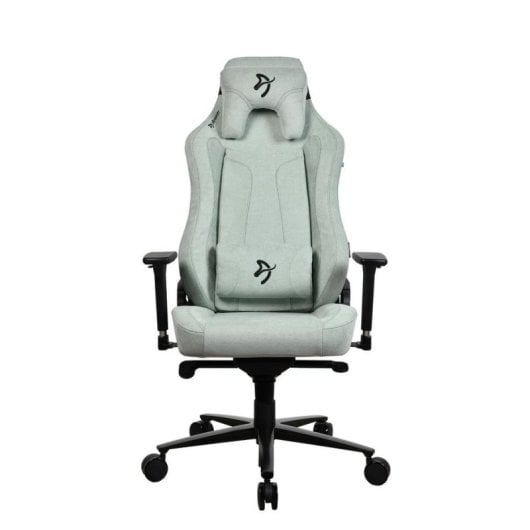 Fauteuil Gaming Arozzi Vernazza SoftFabric Pearl Green accoudoirs 3D dossier inclinable