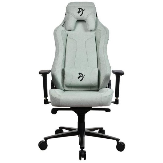 Fauteuil Gaming Arozzi Vernazza SoftFabric Pearl Green accoudoirs 3D dossier inclinable