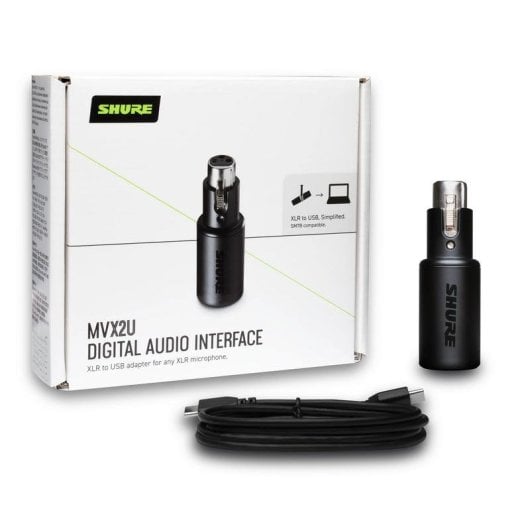 Audio-Interface Shure MVX2U XLR USB Typ-C Desktop Kompakt LED-Status