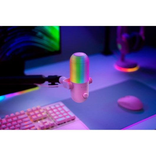 Mikrofon Razer Seiren V3 Chroma USB Superniere Tap-to-Mute RGB Pink
