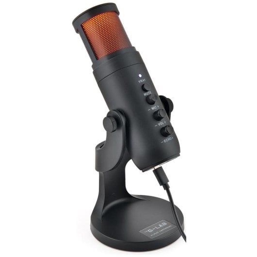 Micrófono The G-Lab K-Mic Natrium USB cardioide con retroiluminación RGB