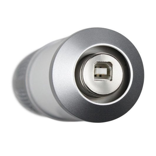 Microphone Woodbrass 354024 USB cardioïde blanc spécial streaming et gaming