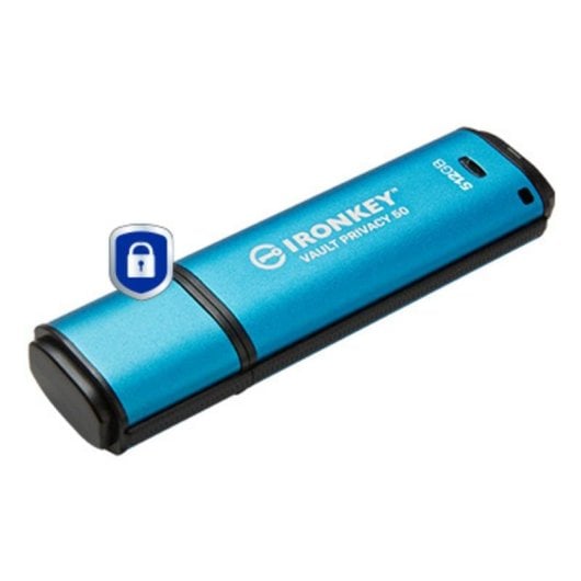 Unidade Flash Kingston IronKey IKVP50 512GB USB 3.2 Gen 1 AES-256 FIPS 197 IPX8