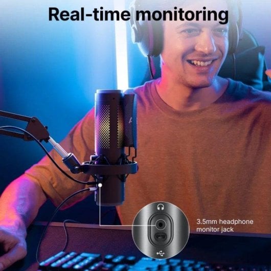 Mikrofon BOYA K9 USB-C Supercardioid Omnidirektional RGB mit Antipop