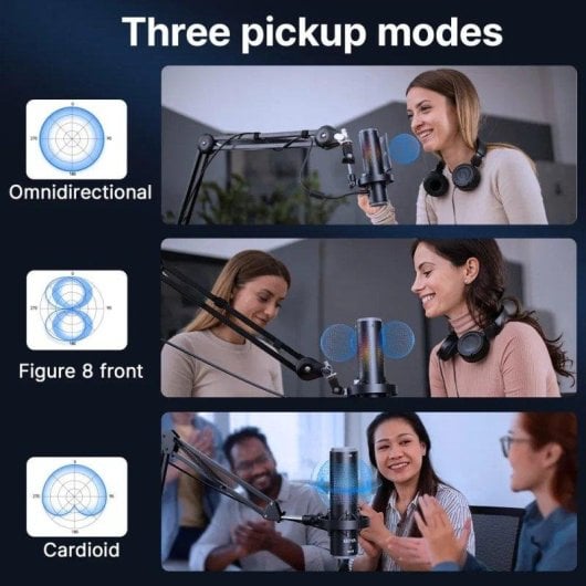 Mikrofon BOYA K9 USB-C Supercardioid Omnidirektional RGB mit Antipop