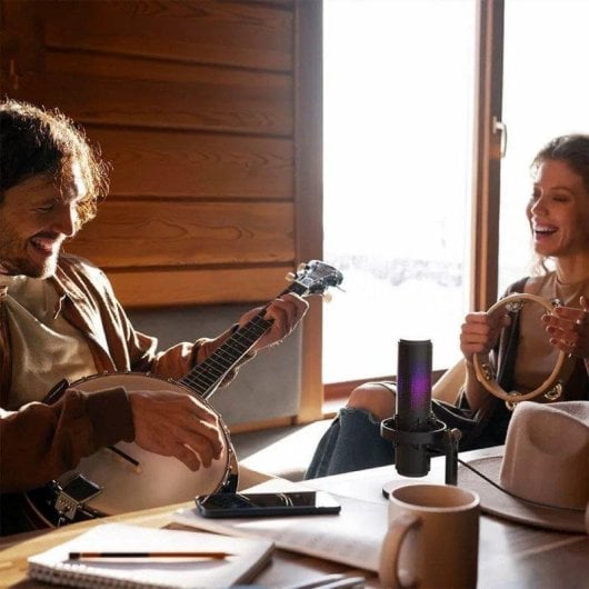 Microphone BOYA K3 USB Supercardioïde RGB Monitoring Antibruit