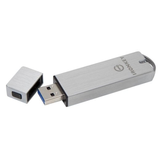 Unidade flash Kingston IronKey S1000 Basic 8GB USB 3.2 FIPS 140-2 Alumínio