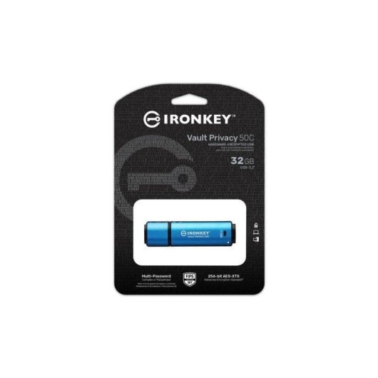 Clé USB Kingston IronKey Vault Privacy 50C 32GB AES-256 USB-C FIPS 197