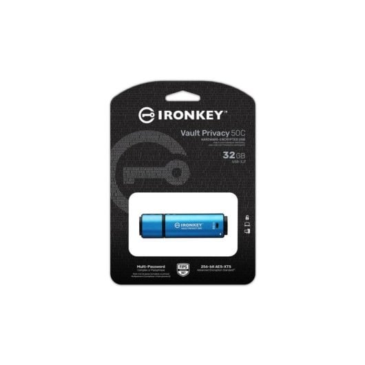 USB-Stick Kingston IronKey IKVP50C 32GB USB-C AES-256 FIPS 197 Wasserdicht
