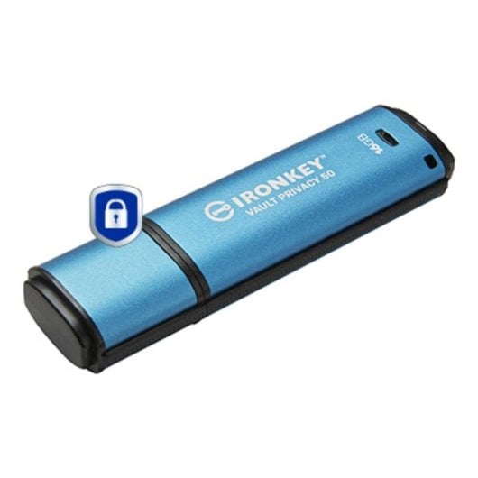 Unità flash Kingston IronKey IKVP50/16GB cifrata AES-256 USB 3.2 Tipo A