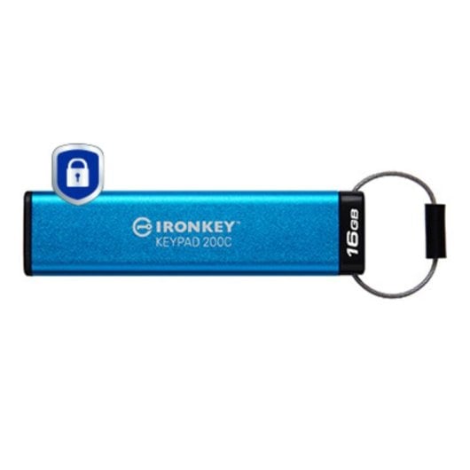 Unità flash USB Kingston IronKey Keypad 200C 16GB USB-C cifrata IP68