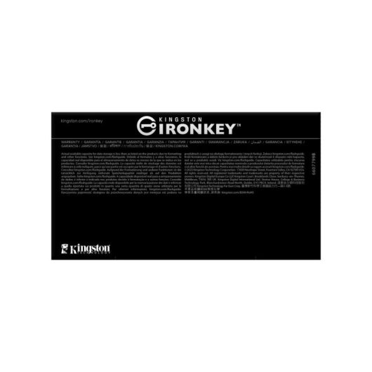 Clé USB Kingston IronKey D500S 256GB 3.2 AES-256 FIPS 140-3 Zinc