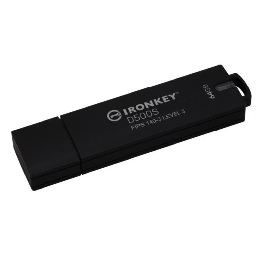 Clé USB Kingston IronKey D500S 64GB FIPS 140-3 Niveau 3 AES-256 IP67