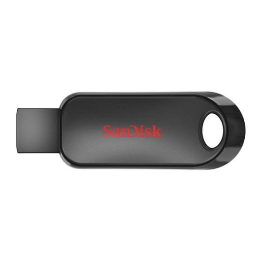 Unidad flash USB Sandisk Cruzer Snap 128GB USB 2.0 negra deslizante