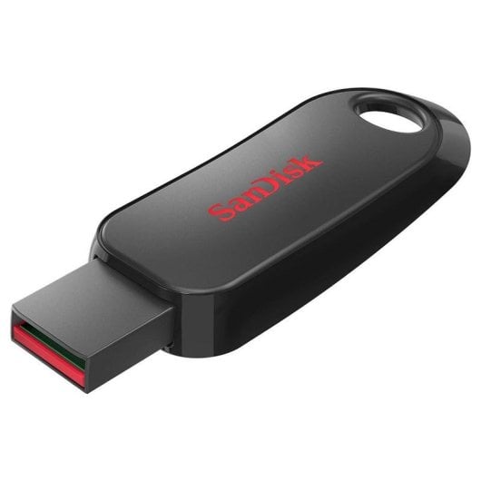 Unidad flash USB Sandisk Cruzer Snap 128GB USB 2.0 negra deslizante