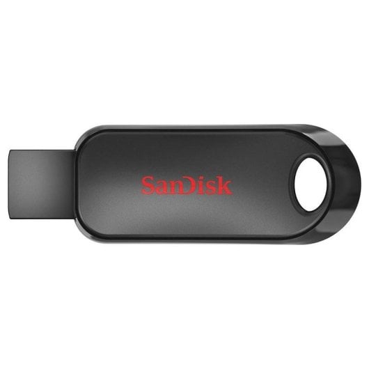 Unidad flash USB Sandisk Cruzer Snap 128GB USB 2.0 negra deslizante