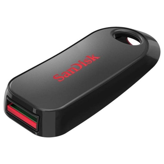 Unidad flash USB Sandisk Cruzer Snap 128GB USB 2.0 negra deslizante