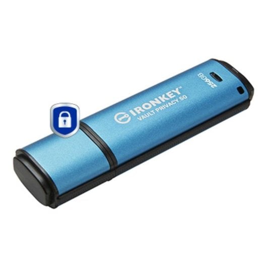Pen USB Kingston IronKey Vault Privacy 50 IKVP50 256GB AES-256 FIPS 197 USB 3.2