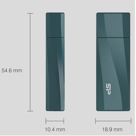 Chiavetta USB Silicon Power Mobile C07 32GB USB-C 3.2 Gen 1 Blu Antibatterica