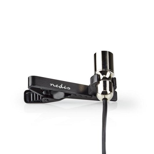 Microfone NEDIS MICCJ105BK 3.5 mm omnidirecional com clip e cabo de 1,8 m