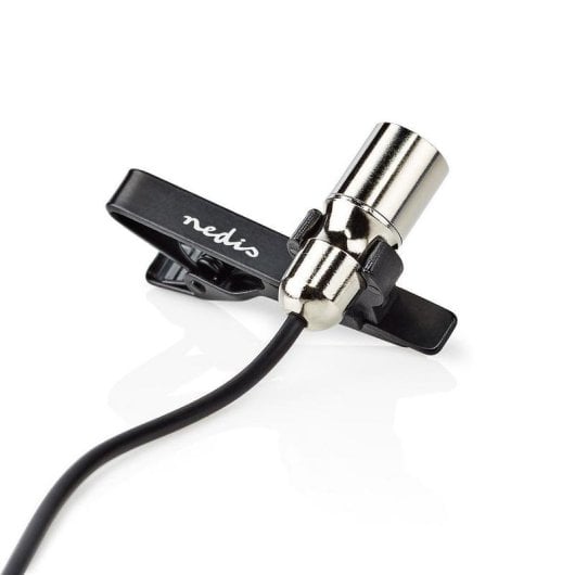 Microfone NEDIS MICCJ105BK 3.5 mm omnidirecional com clip e cabo de 1,8 m