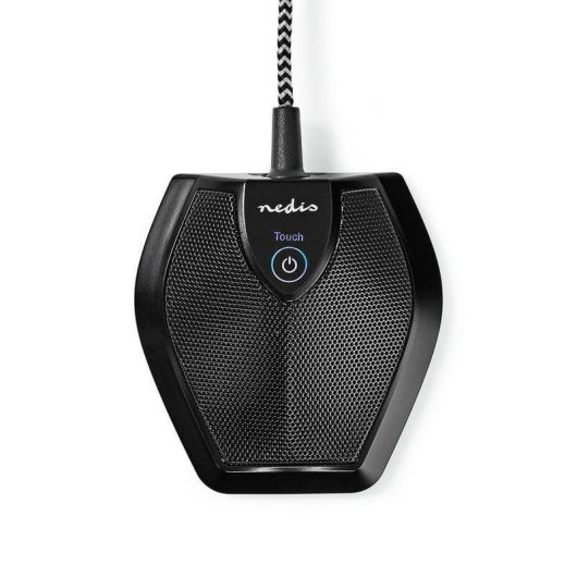 Micrófono Nedis MICCU100BK USB omnidireccional con botón de silencio