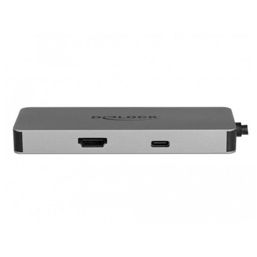 Base para portátil DeLock 87743 USB-C HDMI SD Lector 87 W PD Metal Gris
