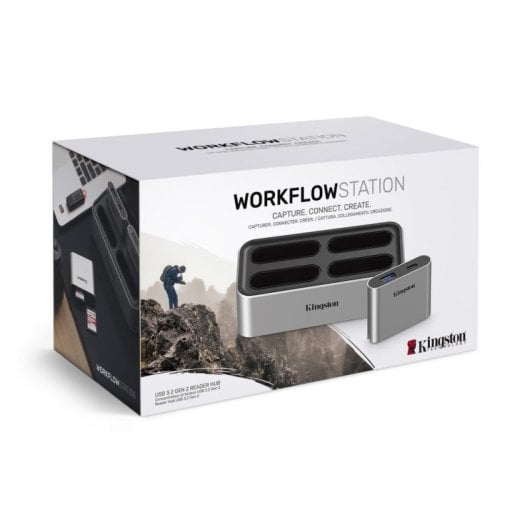 Estação de acoplamento Kingston WFS-S Workflow 4x USB-C Leitor SD UHS-II