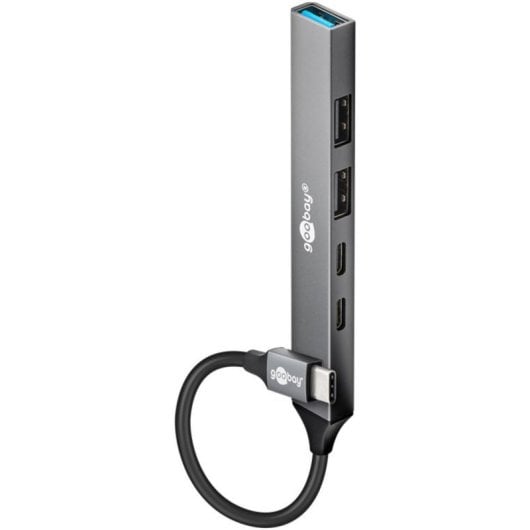 Hub Goobay 5 ports 5000 Mbit/s 74460 USB-C Aluminium extra compact