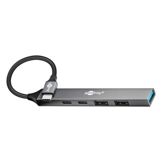 Hub Goobay 5 ports 5000 Mbit/s 74460 USB-C Aluminium extra compact