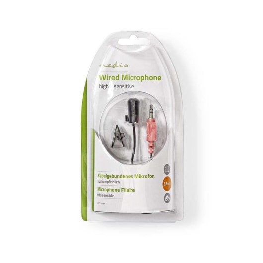 Mikrofon NEDIS MICCJ100BK 3,5 mm Klinke kabelgebunden cardioid schwarz