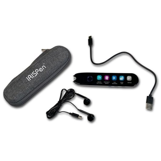 Scanner Iris IRISPen Reader 8 16GB LCD OCR Áudio USB-C Preto Branco