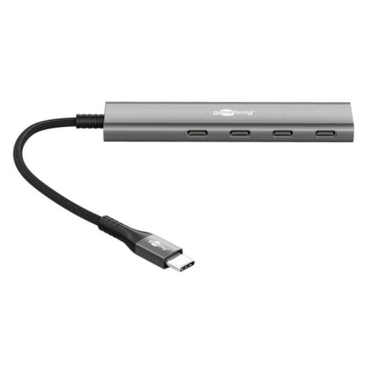Hub Goobay 4 ports 5 Gbps 76564 aluminium USB-C compact