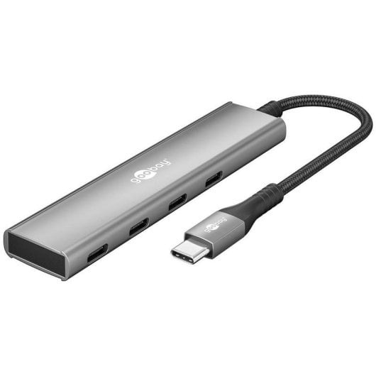 Hub Goobay 4 ports 5 Gbps 76564 aluminium USB-C compact