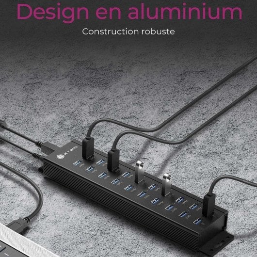 Hub ICY BOX 20 porte USB 3.2 Gen 1 IB-HUB1720-U3 alluminio LED power/access