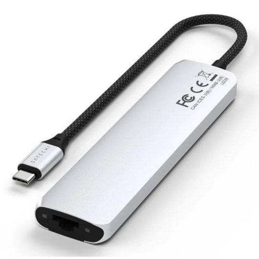 Hub Satechi 7 porte 10000 Mbps modello ST-P7SS con HDMI, USB-C, USB-A, Ethernet