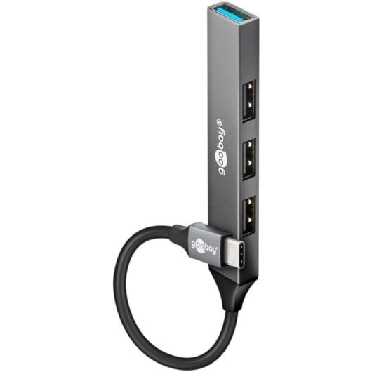 Hub Goobay 4 ports 5000 Mbit/s 74457 USB-C aluminium