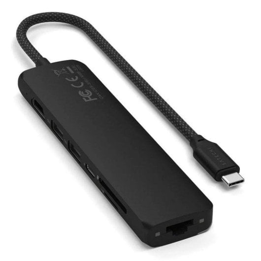 Hub Satechi 7 puertos 10 Gbps modelo ST-P7SK USB-C HDMI Ethernet SD