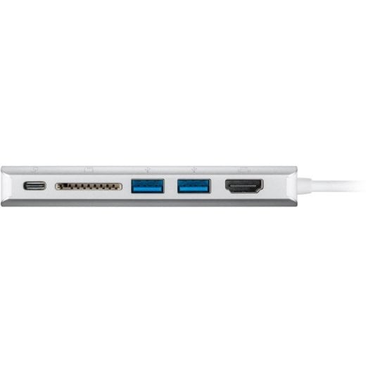 Dock multipuerto Goobay 76788 USB-C 4K Ultra HD aluminio lector SD