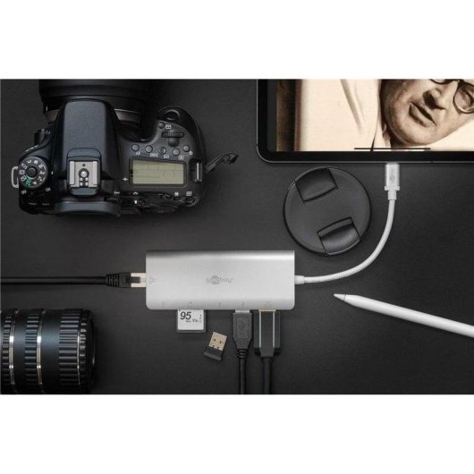 Dock USB-C Goobay 76788 2x USB 3.2 HDMI Ethernet SD 4K Ultra HD 30 Hz