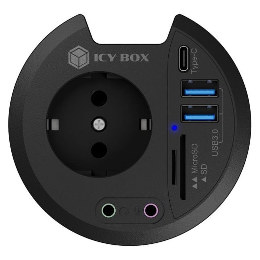 Hub ICY BOX 3 ports USB 3.0 IB-HUB1430-CR avec audio et lecteur SD