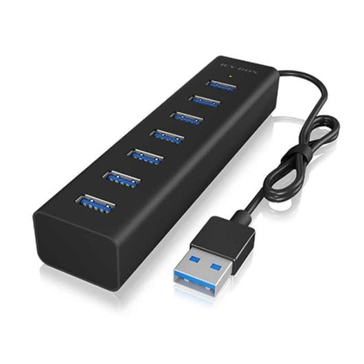 Hub ICY BOX 7 porte 5 Gbps USB 3.2 Gen 1 IB-HUB1700-U3 Alluminio