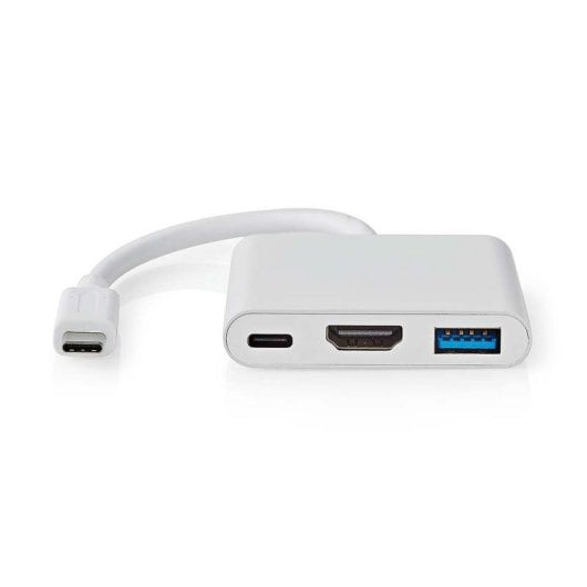Hub USB-C Nedis CCGB64770WT01 Blanco con HDMI y USB-A/C 7,5 W