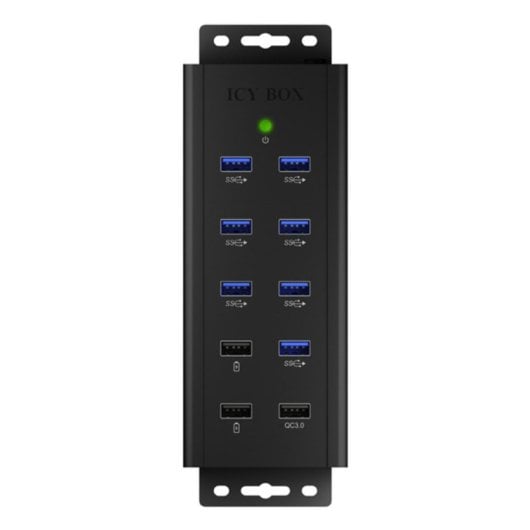 Hub ICY BOX 10 ports 5 Gbit/s IB-HUB1703-QC3 Aluminium Charge rapide