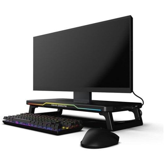 Support d'écran Nova Gaming GA105 Celestium RGB Hub USB 25 kg 88 mm