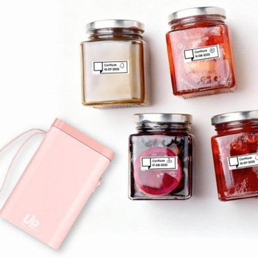 Etikettendrucker Thermisch Bluetooth UPrint 34847 Stick Easy UP21 kompakt beidseitig Rosa
